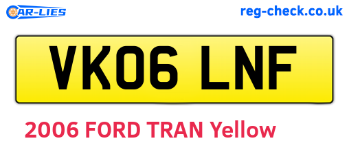 VK06LNF are the vehicle registration plates.