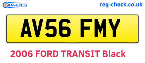 AV56FMY are the vehicle registration plates.