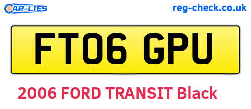 FT06GPU are the vehicle registration plates.