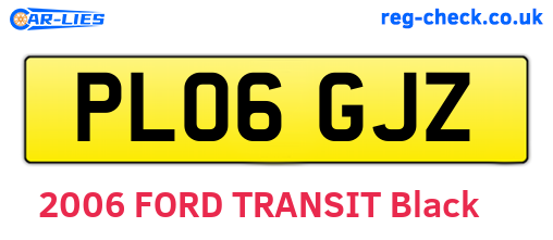 PL06GJZ are the vehicle registration plates.
