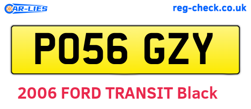 PO56GZY are the vehicle registration plates.