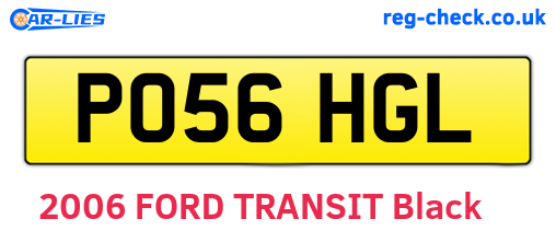 PO56HGL are the vehicle registration plates.