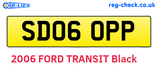 SD06OPP are the vehicle registration plates.