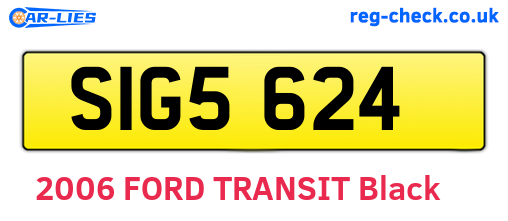 SIG5624 are the vehicle registration plates.
