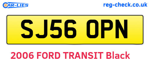 SJ56OPN are the vehicle registration plates.