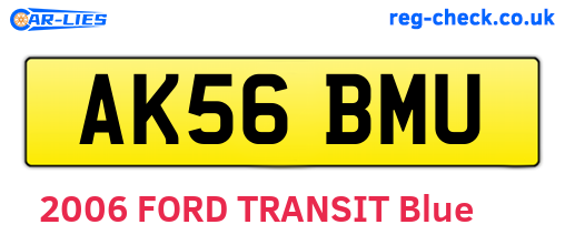 AK56BMU are the vehicle registration plates.