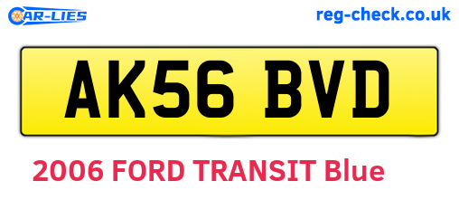 AK56BVD are the vehicle registration plates.