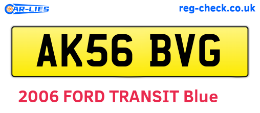 AK56BVG are the vehicle registration plates.