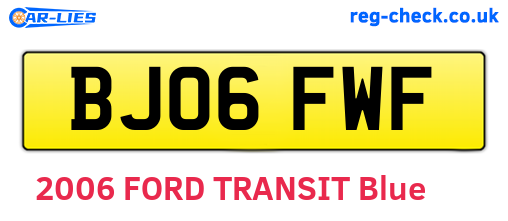BJ06FWF are the vehicle registration plates.
