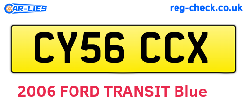 CY56CCX are the vehicle registration plates.