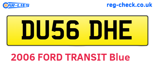 DU56DHE are the vehicle registration plates.