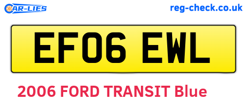EF06EWL are the vehicle registration plates.