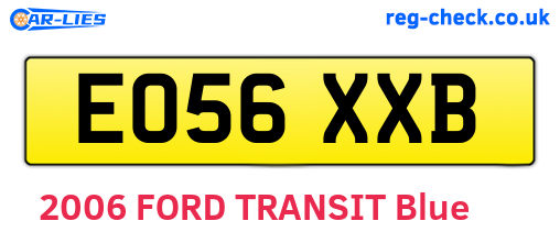 EO56XXB are the vehicle registration plates.