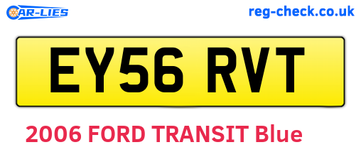 EY56RVT are the vehicle registration plates.
