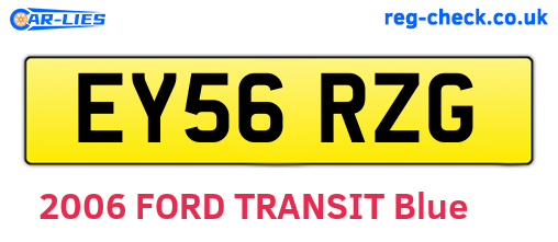 EY56RZG are the vehicle registration plates.