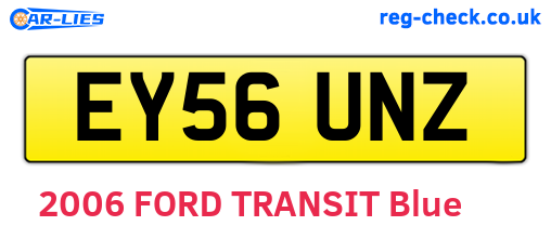 EY56UNZ are the vehicle registration plates.
