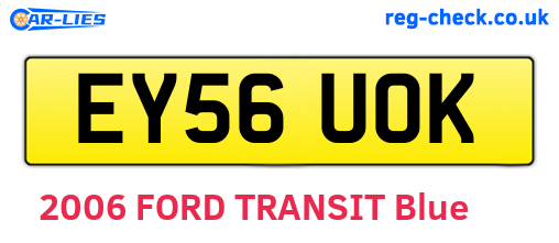 EY56UOK are the vehicle registration plates.