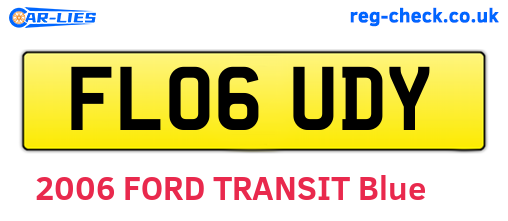 FL06UDY are the vehicle registration plates.