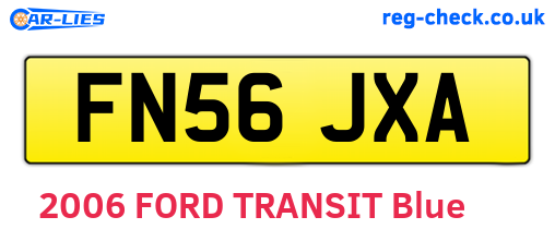 FN56JXA are the vehicle registration plates.