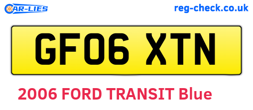 GF06XTN are the vehicle registration plates.