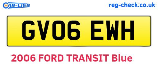 GV06EWH are the vehicle registration plates.