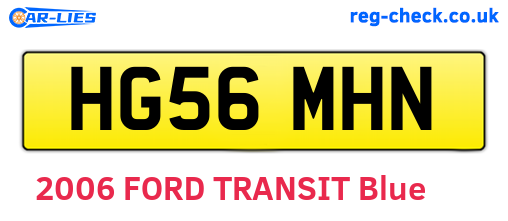 HG56MHN are the vehicle registration plates.
