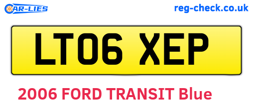 LT06XEP are the vehicle registration plates.