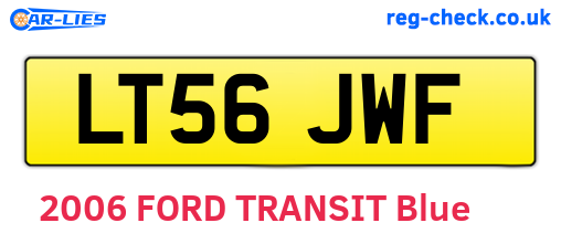 LT56JWF are the vehicle registration plates.