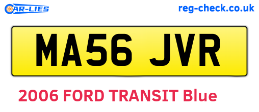 MA56JVR are the vehicle registration plates.