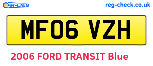 MF06VZH are the vehicle registration plates.