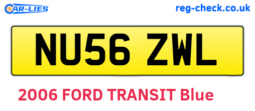 NU56ZWL are the vehicle registration plates.