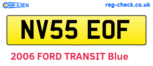 NV55EOF are the vehicle registration plates.