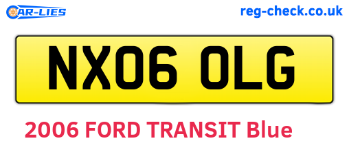 NX06OLG are the vehicle registration plates.