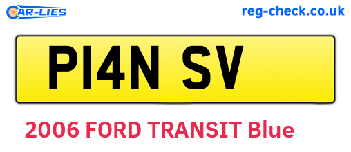 P14NSV are the vehicle registration plates.