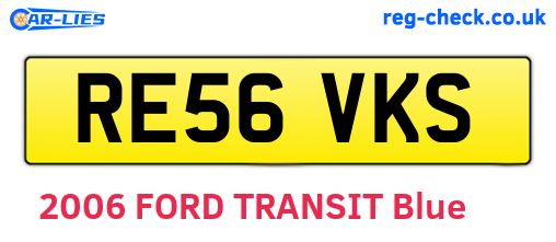 RE56VKS are the vehicle registration plates.
