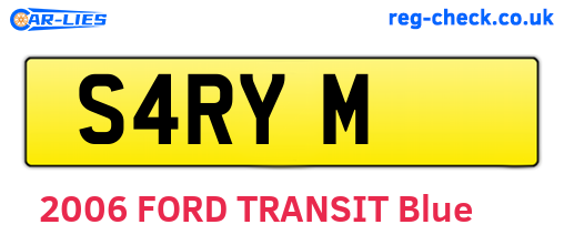 S4RYM are the vehicle registration plates.