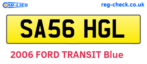 SA56HGL are the vehicle registration plates.