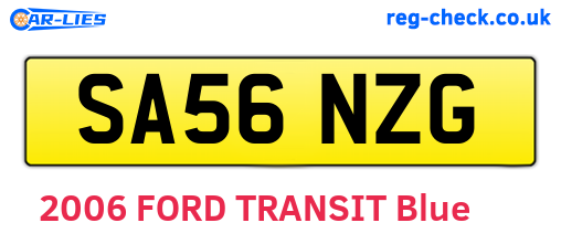 SA56NZG are the vehicle registration plates.