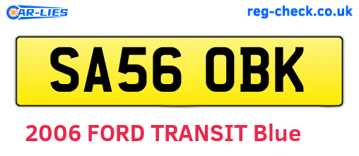 SA56OBK are the vehicle registration plates.