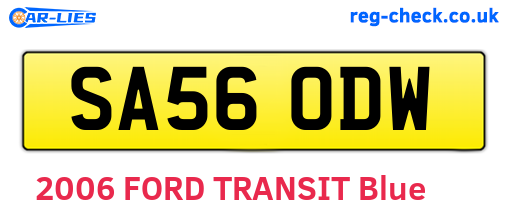 SA56ODW are the vehicle registration plates.
