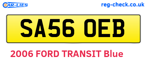 SA56OEB are the vehicle registration plates.