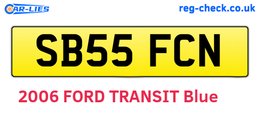 SB55FCN are the vehicle registration plates.