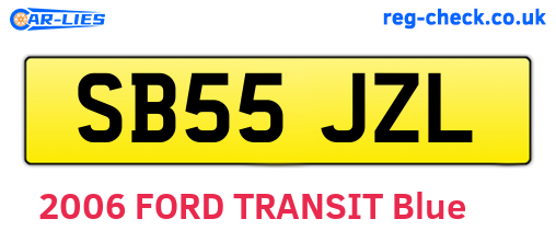 SB55JZL are the vehicle registration plates.