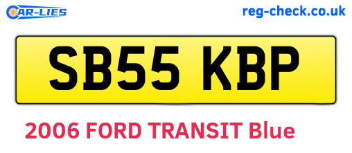 SB55KBP are the vehicle registration plates.