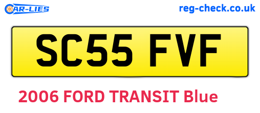 SC55FVF are the vehicle registration plates.