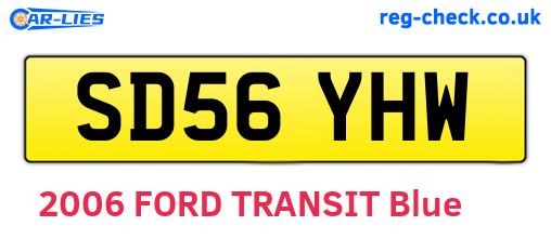 SD56YHW are the vehicle registration plates.