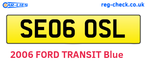 SE06OSL are the vehicle registration plates.