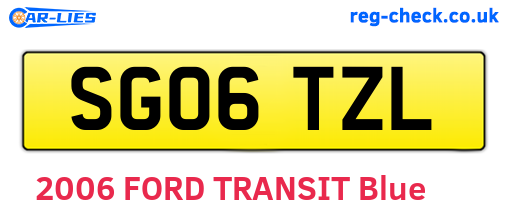 SG06TZL are the vehicle registration plates.