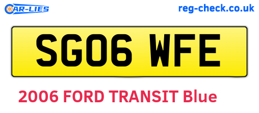 SG06WFE are the vehicle registration plates.