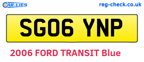 SG06YNP are the vehicle registration plates.